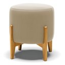 Ver imagem 1 de Puff Stella Suede Marrom Rato Base Madeira Castanho - D'Rossi DRossi