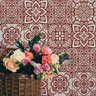 Adesivo de Azulejo Folhas Vinho Elegante - 60x45 cm - 2