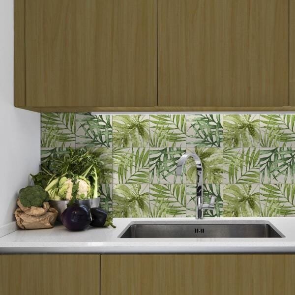 Adesivo de Azulejo Botânica Folhagem Tropical - 45x300 cm - 3
