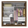 Guarda-Roupa Casal 3 Portas com Espelho Londres Flex Espresso Móveis - 2