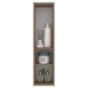 Ver imagem 6 de Conjunto Gabinete para Banheiro Suspenso com Cuba e Espelheira com Nichos em MDF 102cm Prime Yescasa Noce Marrom