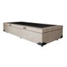 Cama Box Baú Blindado Solteiro King Design Suede Bege 88x188x41 - 2