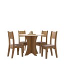Ver imagem 1 de Conjunto Sala de Jantar Yara 0,90 com 04 Cadeiras Cedro Gold 06c