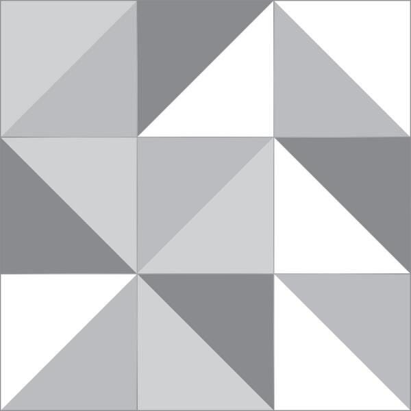 Adesivo de Azulejo Triangulos Cinzas - 45x250 cm - 2