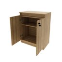 Ver imagem 6 de Armário Balcão Multiuso 60cm 2 Portas com Chave Compacto Tecnomobili- Amêndoa