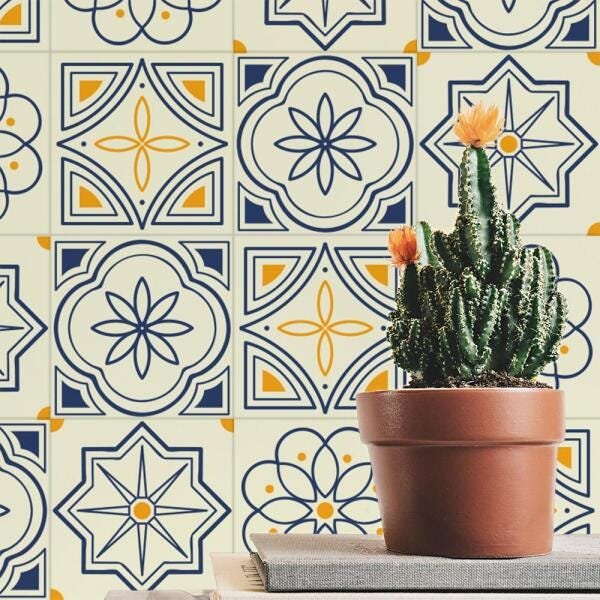 Adesivo de Azulejo Português Delicado - 45x250 cm - 2