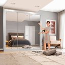 Ver imagem 5 de Guarda-Roupa Casal 3 Portas com Espelho Londres Flex Espresso Móveis