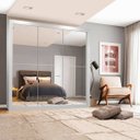 Ver imagem 1 de Guarda-Roupa Casal 3 Portas com Espelho Londres Flex Espresso Móveis