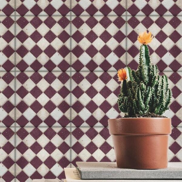 Adesivo de Azulejo Xadrez - Verde - 45x300 cm - 3
