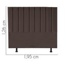 Ver imagem 3 de Cabeceira Estofada King 195CM Sophia Suede Marrom - D A DECOR D&A Decor