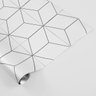 Adesivo de Azulejo Isometric Cube Outline White - 45x250 cm - 4