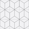 Adesivo de Azulejo Isometric Cube Outline White - 45x250 cm - 5