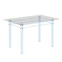 Ver imagem 4 de Conjunto de Mesa Tubular com 4 Cadeiras Lara Branco/Preto