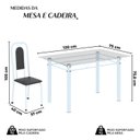 Ver imagem 3 de Conjunto de Mesa Tubular com 4 Cadeiras Lara Branco/Preto