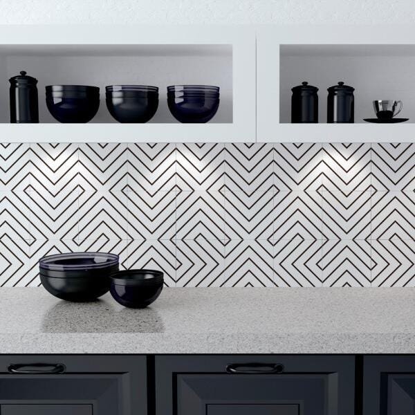 Adesivo de Azulejo Maze Chevron - 45x150 cm - 6