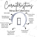 Ver mais imagens de Mesa de Cabeceira Pequena 2 Nichos em Mdf Plancasa:azul Sereno