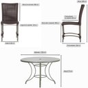 Ver mais imagens de Mesa Ascoli 120 Cm com 6 Cadeiras Cannes de Alumínio Trama Marrom