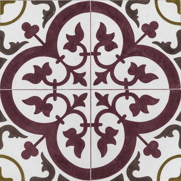 Adesivo de Azulejo Folhas Marroquinas - 60x45 cm - 1