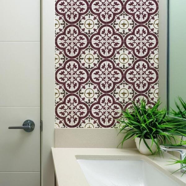 Adesivo de Azulejo Folhas Marroquinas - 60x45 cm - 2