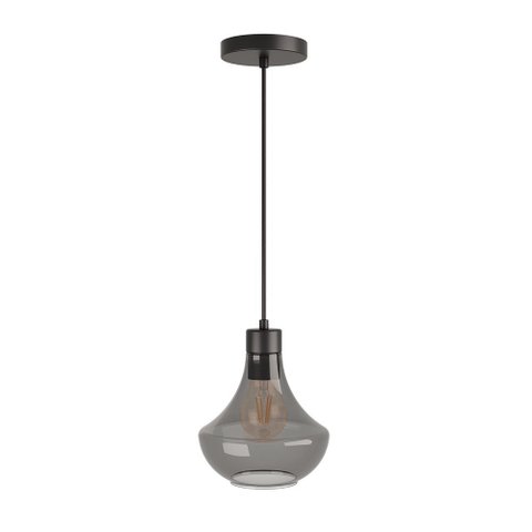 Pendente Verbena - Vidro Fumê 1xE27 Blumenau Iluminação