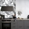Adesivo de Azulejo Triangulos Cinzas - 45x150 cm - 1