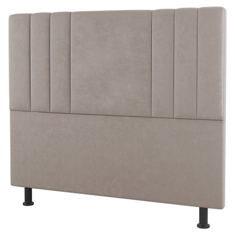 Cabeceira Cama Box Casal King Size Grace 195cm Suede Bege - Abmaza