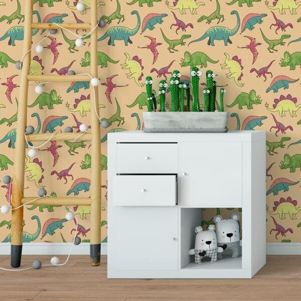 Papel de Parede Adesivo Infantil Dinossauros - 45x250 cm - 1