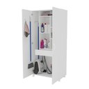 Ver imagem 3 de Armário Multiuso 3080 2 Portas 1 Gaveta e Nicho para Tábua Branco Politorno Móveis