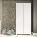 Ver imagem 2 de Armário Multiuso 3080 2 Portas 1 Gaveta e Nicho para Tábua Branco Politorno Móveis