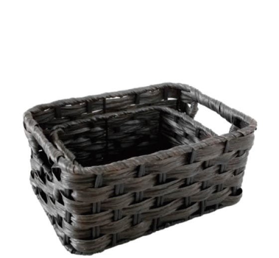 Jogo De Cestas Marrom Pollyrattan com 2 Pçs - Dayhome - 1