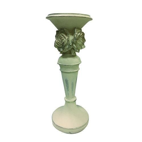 Castiçal com Flores - Branco - Dayhome - 1