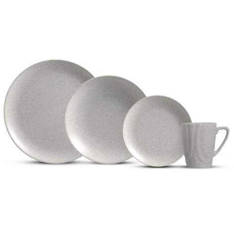 Aparelho de Jantar 16 Peças Organic Gray Alleanza