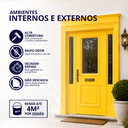 Ver imagem 2 de Tinta Esmalte Premium Brilhante Cor Amarelo 225ml Baixo Odor Secagem Rápida Durín