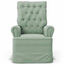 Ver imagem 7 de Kit 02 Poltronas de Amamentação e Descanso Com Balanço Laís G05 Veludo Verde - Mpozenato