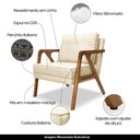 Ver imagem 3 de Kit 2 Poltronas Decorativas De Luxo Frida Linho Pérola - Gran Belo