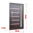 Ver imagem 4 de Porta Pivot.Alumínio Lamb.Miraggio c/Pux.e.Elite Marrom Corten 216x150 Brimak