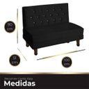 Ver imagem 6 de Canto Italy Confortável para Apartamento Cozinha e Restaurantes Suede Preto