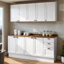 Ver imagem 2 de Cozinha Completa 4PÇS 9 Pts 3 Gav Iluminata Branco/Ebano