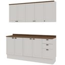 Ver imagem 1 de Cozinha Completa 4PÇS 9 Pts 3 Gav Iluminata Branco/Ebano