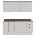 Ver imagem 4 de Cozinha Completa 4PÇS 9 Pts 3 Gav Iluminata Branco/Ebano