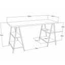 Ver imagem 5 de Mesa para Escritório Estilo Industrial Cavalete Form 150cm Snow - Lyam Decor