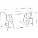 Ver imagem 5 de Mesa para Escritório Estilo Industrial Cavalete Form 135cm Snow - Lyam Decor