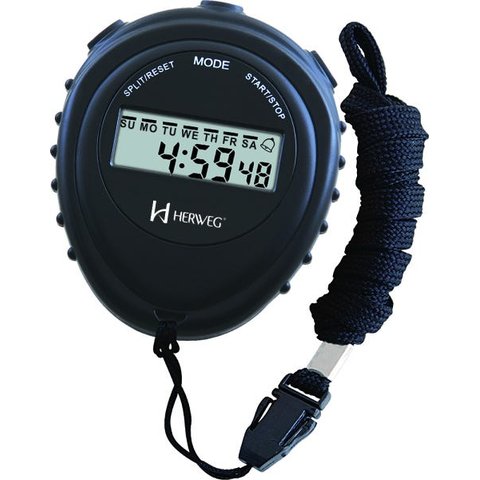 Cronômetro De Mão Digital Pequeno Herweg 8912-034 PRETO