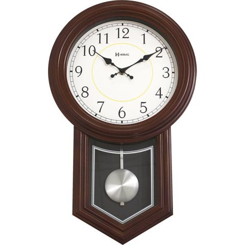 RELÓGIO PAREDE MUSICAL6481 HERWEG CEREJEIRA ESCURA