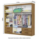 Ver imagem 4 de Guarda Roupa Casal Lu 6 Portas 4 Gavetas Carioca Móveis