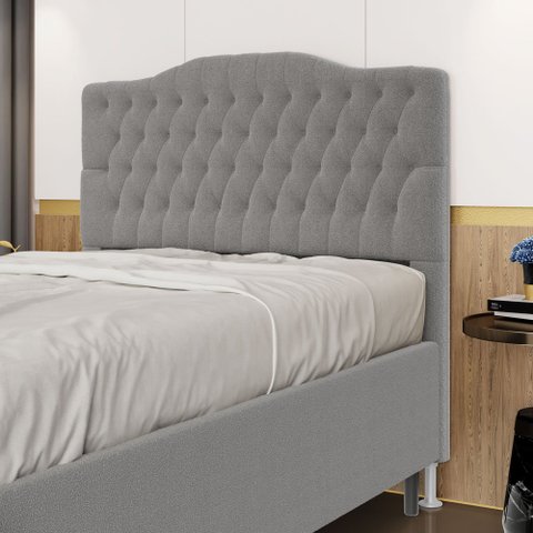 Cabeceira Pollux 160 / N-038 Bouclê Cinza Aradecor