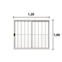 Ver imagem 2 de Janela de Correr 2 Folhas C/grade Alumínio Branco 1.00 X 1.20 Linha Modular - Hale