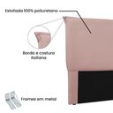 Ver imagem 3 de Cabeceira King 1,95m Veneza Veludo Rosa