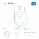 Ver imagem 3 de Tampa de Vaso Acrilico Rodas Branco para bacia Sensea 6lpf