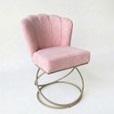 Ver imagem 4 de Poltrona Decorativa Estofada Base Aramado Aço Reforçada Industrial Champagne e Cor Rosê